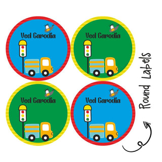 Round Waterproof label - Transport (70 Pcs) (PREPAID ONLY) (Dispatch in 5-6 Days)