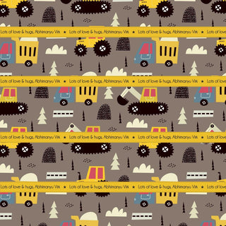 Personalised Wrapping Paper - Trucks  (10pcs) (PREPAID ONLY) (Dispatch in 5-6 Days)