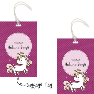 Luggage Tags - Unicorn 2 - Pack of 2 Tags - PREPAID ONLY (Dispatch in 5-6 Days)
