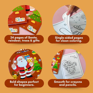 Cots and Cuddles Christmas Theme Colouring Book for Kids (Pack of 10)