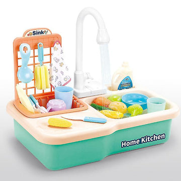 Little Chef Play Series: Kitchen Adventure with Removable Battery and Kitchen Washbasin Accessories