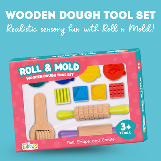 Cots and Cuddles Dough Mould Tool Kit with Fun Shapes and 4pc Clay
