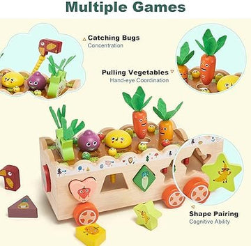 Wooden Vegetable Truck Montessori Toy