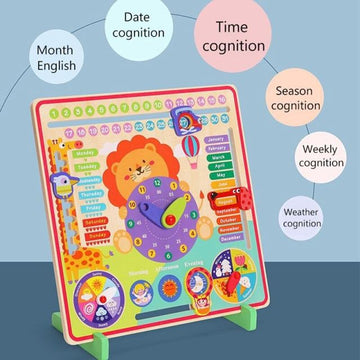 Baby Weather Season Calendar Clock Time Cognition Puzzle - LION