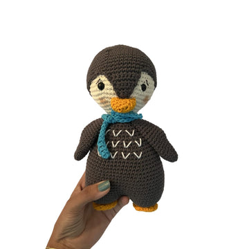 Cute Handmade Cotton Penguin Crochet Soft Squishy Toy for Kids & Toddlers Baby