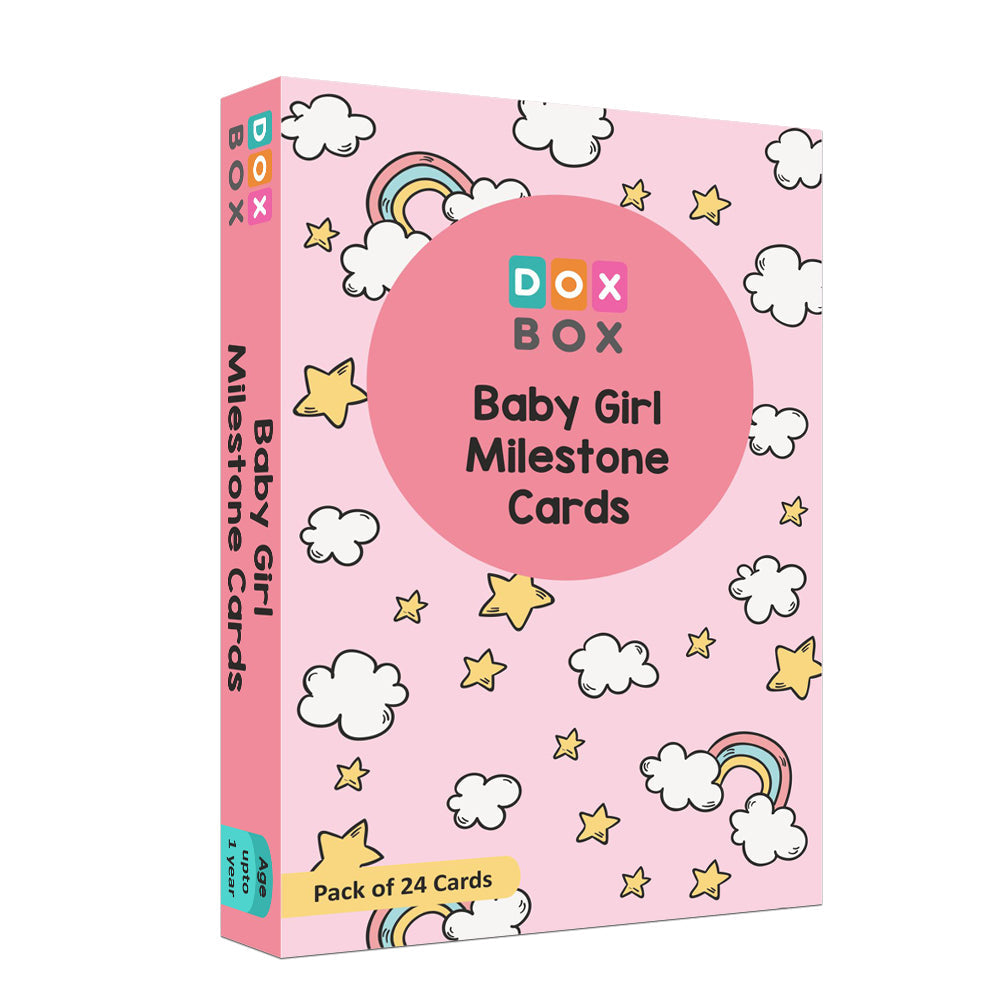 Baby Girl Milestone Cards Pack of 24 Cots and Cuddles