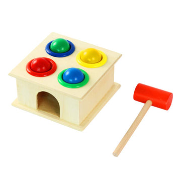 Wooden Hamster Game Toy Hammering Ball