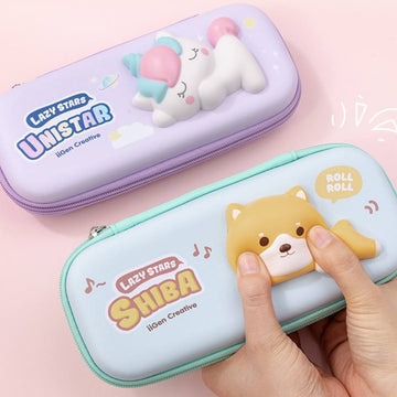 Multifunctional Pencil Case Student Stationery Storage Box With Cute Cartoon Stress Relief Toy Pencil Box(Outer Box Damage)
