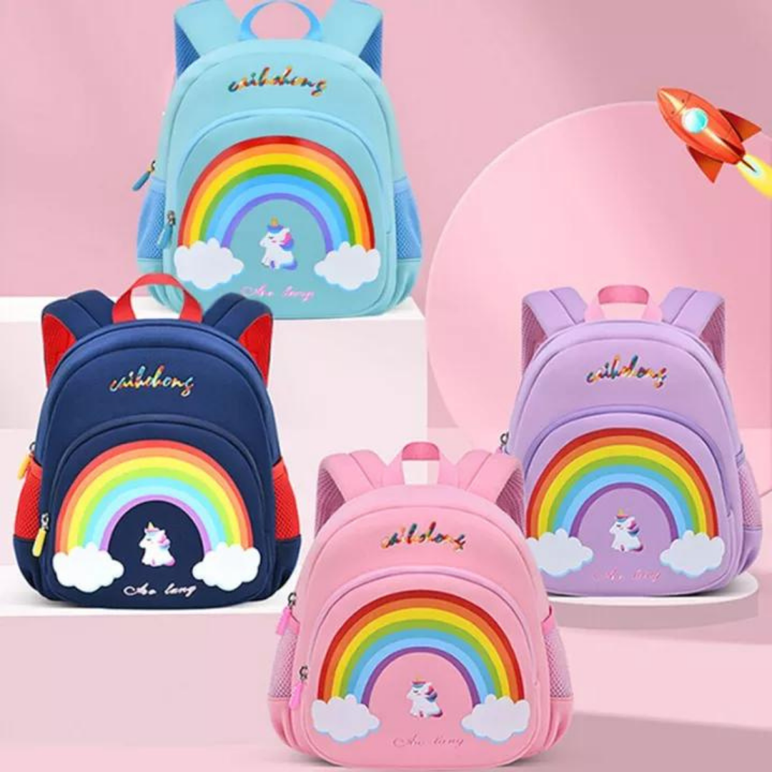 Girls School Bags Unicorn Sky Girls Kids Pre-School Backpack - Pink 