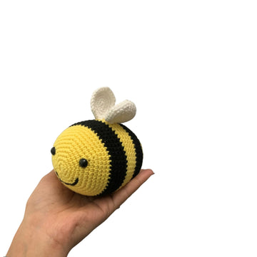 Cute Handmade Cotton Honeybee Crochet Squishy Soft Toy for Kids & Toddlers Baby