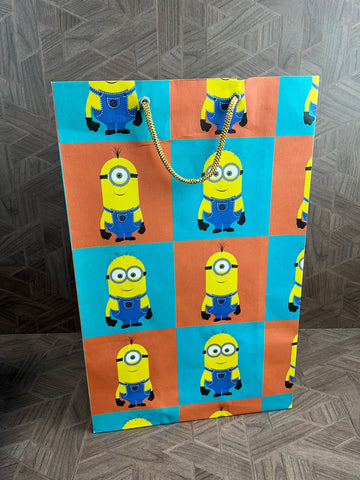 Beautiful Colorful Minions printed Gift Bag- Pack of 10 (38cm X 25cm)