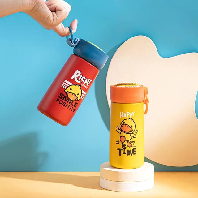 Cute Cartoon Printed Vacuum Insulated Thermal Kids Water Bottle 350ml