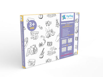 Doodle Placemats – My First Educational Set with A3 Size 4 White Reusable Placemats 10 water-based sketch pens and pencil with eraser.