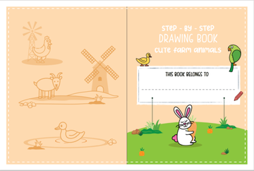 Step by Step Drawing Book – Cute Farm Animals
