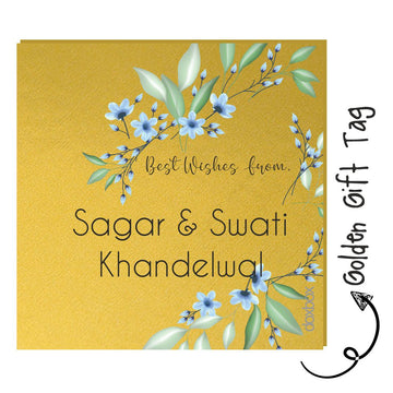 Golden Gift Tag - Floral (PREPAID)