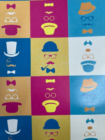 Beautiful Colorful Cool Man printed Gift Wrap- Set of 50