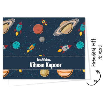 Personalised Gift Notecard - Space Pattern (18pcs) (PREPAID ONLY)