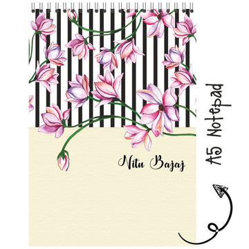Personalised Notepad - Pink Tulip - (PREPAID ORDER)