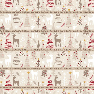Personalised Wrapping paper -  Tree & Reindeer (PREPAID)