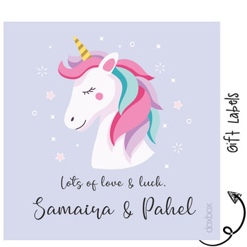 Gift Labels - Unicorn stars (24pcs) (PREPAID ONLY)