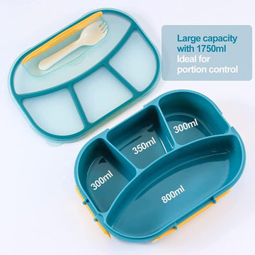 4 Compartment Bento Lunch Snack Box for Adults 750 ml - Random color