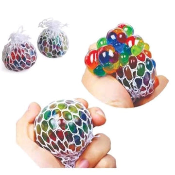 Mesh Squishy Fidget Toy Ball (Anti Stress Anxiety Toy) - 1 pc (Random Colour)