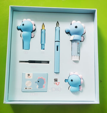 Premium Quality Sea Horse/Teddy Bear Ink Pen Stationery Set for kids
