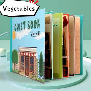 Vegetables Montessori Quiet Book for Kids to Develop Learning Skills
