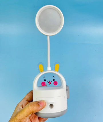 Cute Unique Cartoon printed LED Rechargeable Desk Lamp with Sharpener