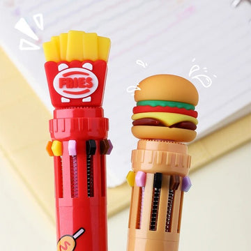Fast food themed multicolor pen -1pc