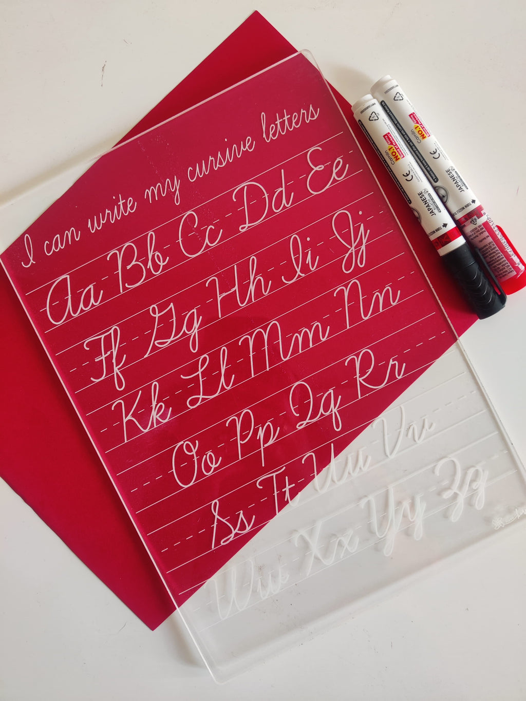 Reusable Cursive Writing Tracing Tray Cots and Cuddles