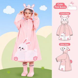 Adorable Cartoon Animal Raincoat for Kids (Only Raincoat)