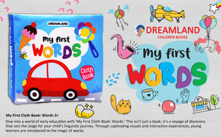 My First Words Cloth Book with Squeaker and Crinkle Paper Cloth Books for Toddler Kids