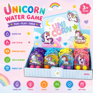 Unicorn Keychain Water Game Toy