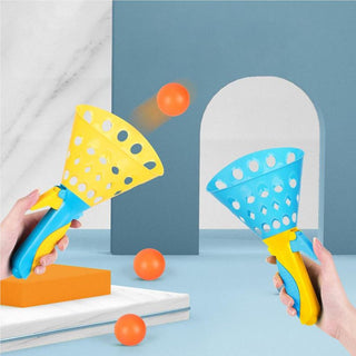 Pop N Catch / Launch and Catch the Ball Perfect for Backyard, Beach, Tailgate | Fun for Kids and Adults 2 Balls (Random Color)