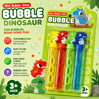 Mini Bubble Stick Set for Kids | Dinosaur, Unicorn, Kuromi & Doughnut