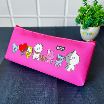BT21 Theme Pencil Case Pouch for Kids - Perfect for School and Art Supplies