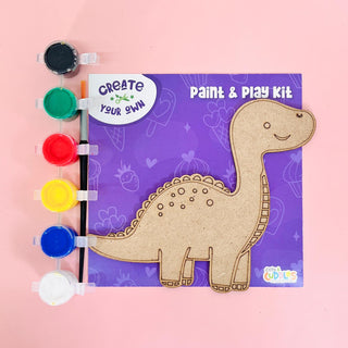 Dinosaur Paint & Play Kit – Create Your Own MDF Dino Art Set for Kids (Pack Of 4)