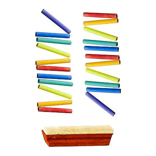 Princess Shaped Black Board with Colored Chalk & Duster