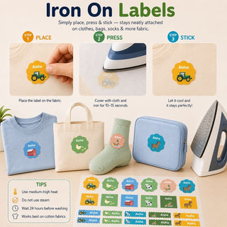 Personalized Iron On Label Sticker Barn Buddy 32pc (PREPAID ONLY)