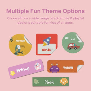 Personalized Name Labels Combo - Princess Sparkle - Pack of 54 (PREPAID ORDER)