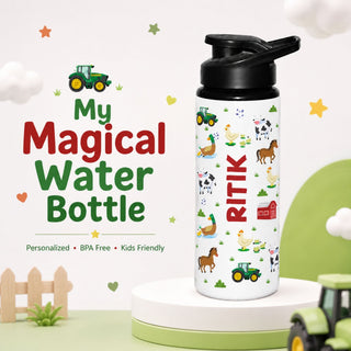 Personalized Water Bottle for Kids - Farm (PREPAID ONLY)