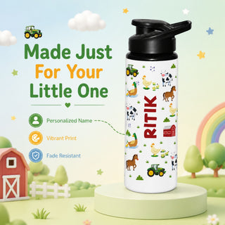 Personalized Water Bottle for Kids - Farm (PREPAID ONLY)