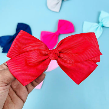 Vibrant Delight: The Stylish Big Bow Hair Clip with Colorful Flair