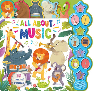 All About Musical Aniaml Board Book with 10 Sound