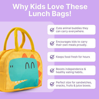 Children’s Cartoon Animal Insulated Lunch Box Bag 1pc