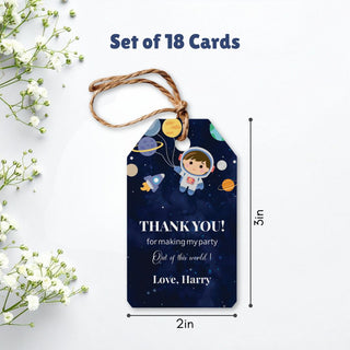 Personalized Thank You Tags for Return Gifts - Space (18pcs) (PREPAID ONLY)