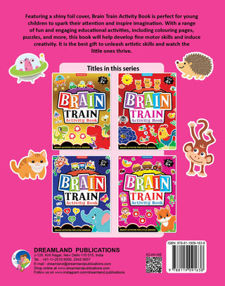 Brain Train Activity Book for Kids Age 6+ – With Colouring Pages, Mazes, Puzzles and Word searches Activities