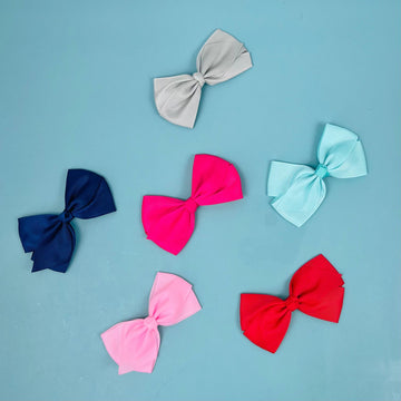 Vibrant Delight: The Stylish Big Bow Hair Clip with Colorful Flair