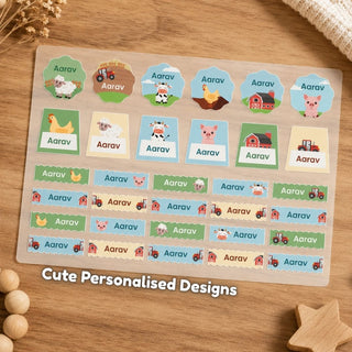 Personalized Iron On Label Sticker - Farm (32pc) (PREPAID ONLY)